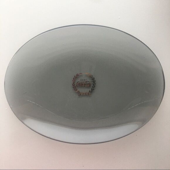 Coca Cola Advertisement Tempered Glass Plate Dish - Picture 2 of 9